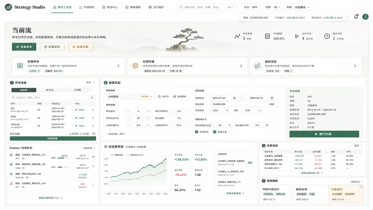 Strategy Studio 首页设计稿