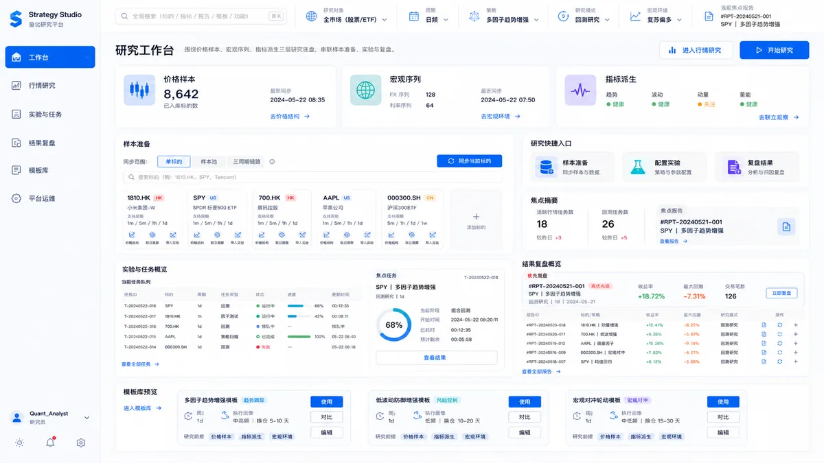 Strategy Studio 初版蓝白 UI 稿